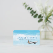 Flugzeug | Flugreise | Fluggesellschaft Visitenkarte (Stehend Vorderseite)