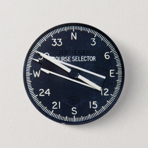 Flugzeug-Flugzeug-Fliegen-Flug-Kurs-Instrument Button