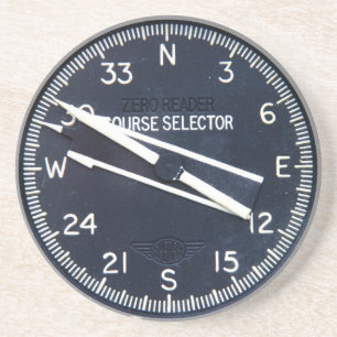 Flugzeug-Flugzeug-Fliegen-Flug-Kurs-Instrument Getränkeuntersetzer