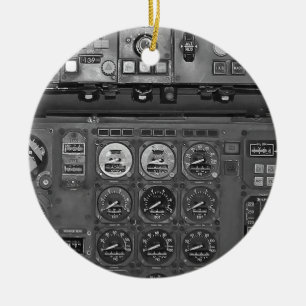 Flugzeug-Flugzeug-Flug-Decke-Cockpit-Piloten Flieg Keramik Ornament