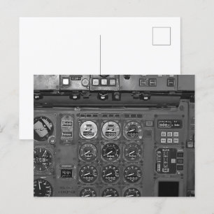 Flugzeug-Flugzeug-Flug-Decke-Cockpit-Piloten Flieg Postkarte