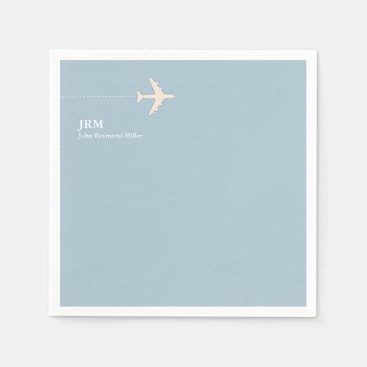 Flugzeug Flugzeug Jet Airline Pilot Aero Serviette (Vorderseite)