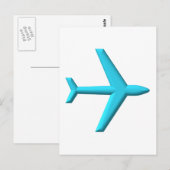 Flugzeug/Flugzeug Postkarte (Vorne/Hinten)