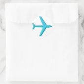 Flugzeug/Flugzeug Runder Aufkleber (Tasche)