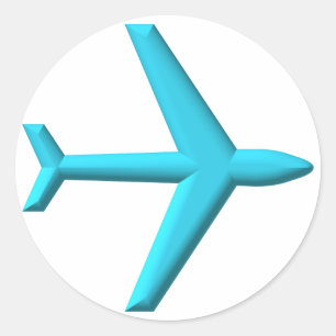 Flugzeug/Flugzeug Runder Aufkleber