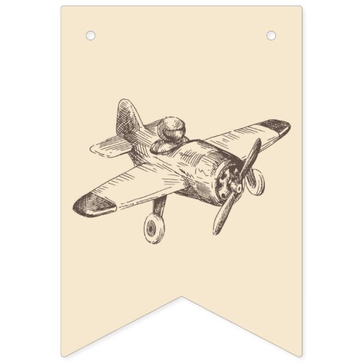 Flugzeug, Flugzeug, Vintag, BUNNING BANNER (Siebte Fahne)