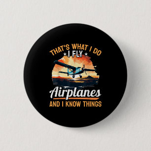 Flugzeug Flugzeuglos - Das ist was ich tue Ich fli Button