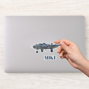 Flugzeug-Foto-Aufkleber mit individuellem Namensau Aufkleber