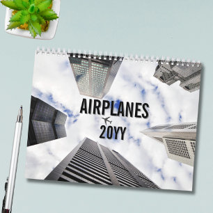 Flugzeug Foto Pilot Aviator Spaß Einfach 12 Monate Kalender