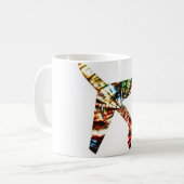 Flugzeug - funkelnder roter cooler Entwurf Kaffeetasse (Vorderseite Links)