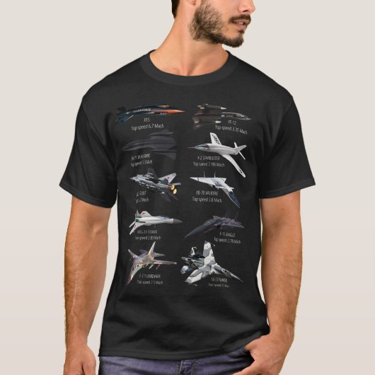 Flugzeug für Militärflugzeuge T-Shirt (Vorderseite)