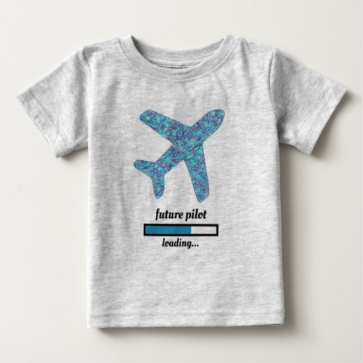 Flugzeug "Future Pilot" Baby T-shirt (Vorderseite)