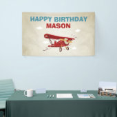 Flugzeug Geburtstag Banner Reiseabenteuer Vintag (Messeveranstaltung)