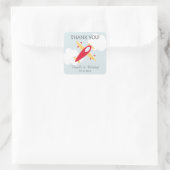 Flugzeug Geburtstag Danke, Stickers (Tasche)