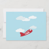 Flugzeug-Geburtstags-Einladung Einladung (Rückseite)
