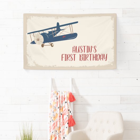 Flugzeug-Geburtstagsbanner Banner (Insitu)