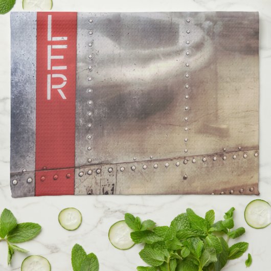 Flugzeug Gefahr Geschirrtuch (Gefaltet)