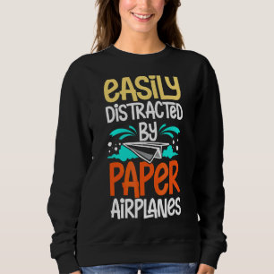 Flugzeug geflochtene Flugzeuge Faltenglieder Origa Sweatshirt
