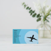 Flugzeug - Geschäft Visitenkarte (Stehend Vorderseite)