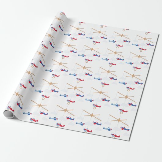 Flugzeug Geschenkpapier (Ungerollt)
