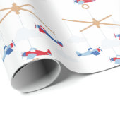 Flugzeug Geschenkpapier (Rolleneckpunkt)