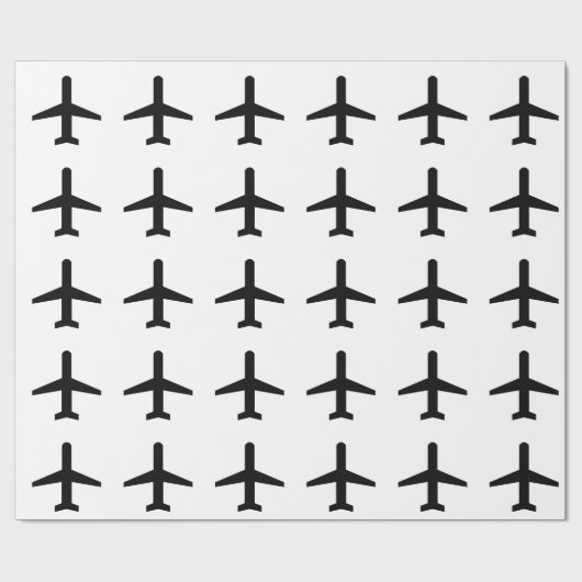 Flugzeug Geschenkpapier (Flach)