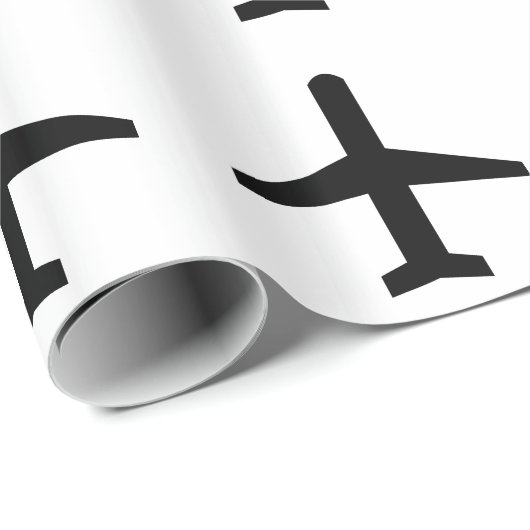 Flugzeug Geschenkpapier (Rolleneckpunkt)