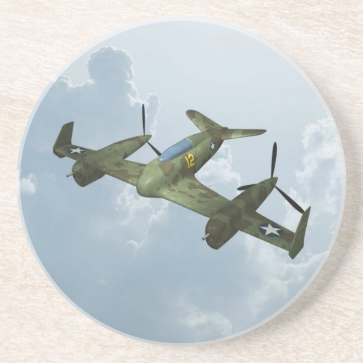 Flugzeug Getränkeuntersetzer (Vorne)