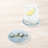 Flugzeug Getränkeuntersetzer (Seite)