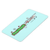 Flugzeug glücklich Weihnachten Urlaub Weihnachten Magnet (Linke Seite)
