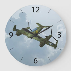 Flugzeug Große Wanduhr