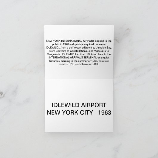 Flugzeug-Gruß-Karten Karte (Innenseite)