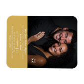 Flugzeug Herz Foto Monogramm Gold Reise Hochzeit Magnet (Horizontal)