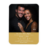 Flugzeug Herz Foto Monogramm Gold Reise Hochzeit Magnet (Vertikal)