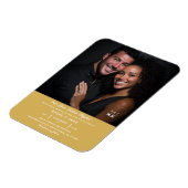 Flugzeug Herz Foto Monogramm Gold Reise Hochzeit Magnet (Linke Seite)