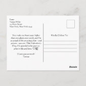 Flugzeug & Herz I Liebe mein Pilot Romantic Simple Postkarte (Rückseite)