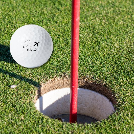 Flugzeug & Herz-Kondensstreifen Reise Urlaub Benut Golfball