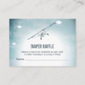 *~* Flugzeug Himmelswolken Windelwölfe Begleitkarte (Rückseite)