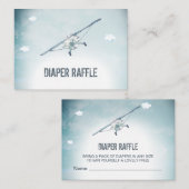 *~* Flugzeug Himmelswolken Windelwölfe Begleitkarte (Vorne/Hinten)