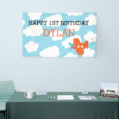 Flugzeug-Hintergrund/Fahne (blau u. orange) Banner (Messeveranstaltung)