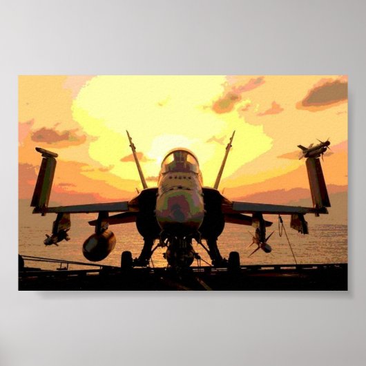 Flugzeug Hornet F A-18 USS John C. Stennis Poster (Vorne)