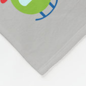 Flugzeug, Hubschrauber & Clouds Cartoon Lt Grau, N Fleecedecke (Ecke)