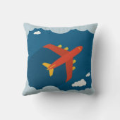 Flugzeug im der blauer Himmel-das Kissen (Rückseite)