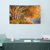 Flugzeug im Herbst über einem See Banner (Messeveranstaltung)