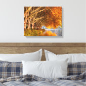 Flugzeug im Herbst über einem See Leinwanddruck (Insitu (Schlafzimmer))