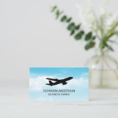 Flugzeug im Himmel Visitenkarte (Stehend Vorderseite)