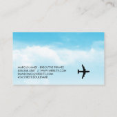 Flugzeug im Himmel Visitenkarte (Rückseite)