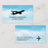 Flugzeug im Himmel Visitenkarte (Vorne/Hinten)