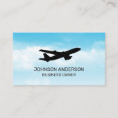 Flugzeug im Himmel Visitenkarte (Vorderseite)