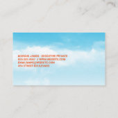 Flugzeug im Himmel Visitenkarte (Rückseite)